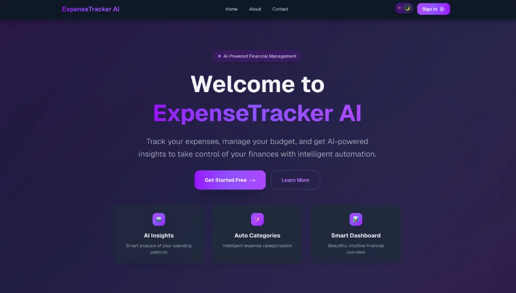 AI Expense Tracker Preview