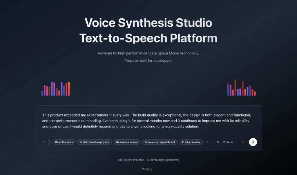 Voice Synthesis Studio Preview